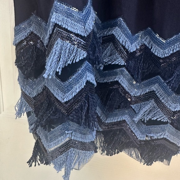 Maeve by Anthropologie Swing Navy and Light Blue Mini Dress Size 2 - Picture 4 of 8